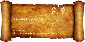 Handel Vilja névjegykártya